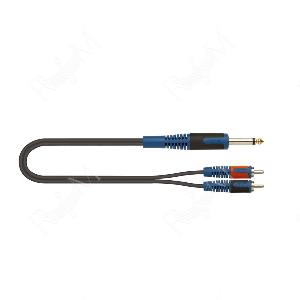 RKSA/160-5 Jack TS Mono 6.3 / 2x Spina Phono RCA 5 mt