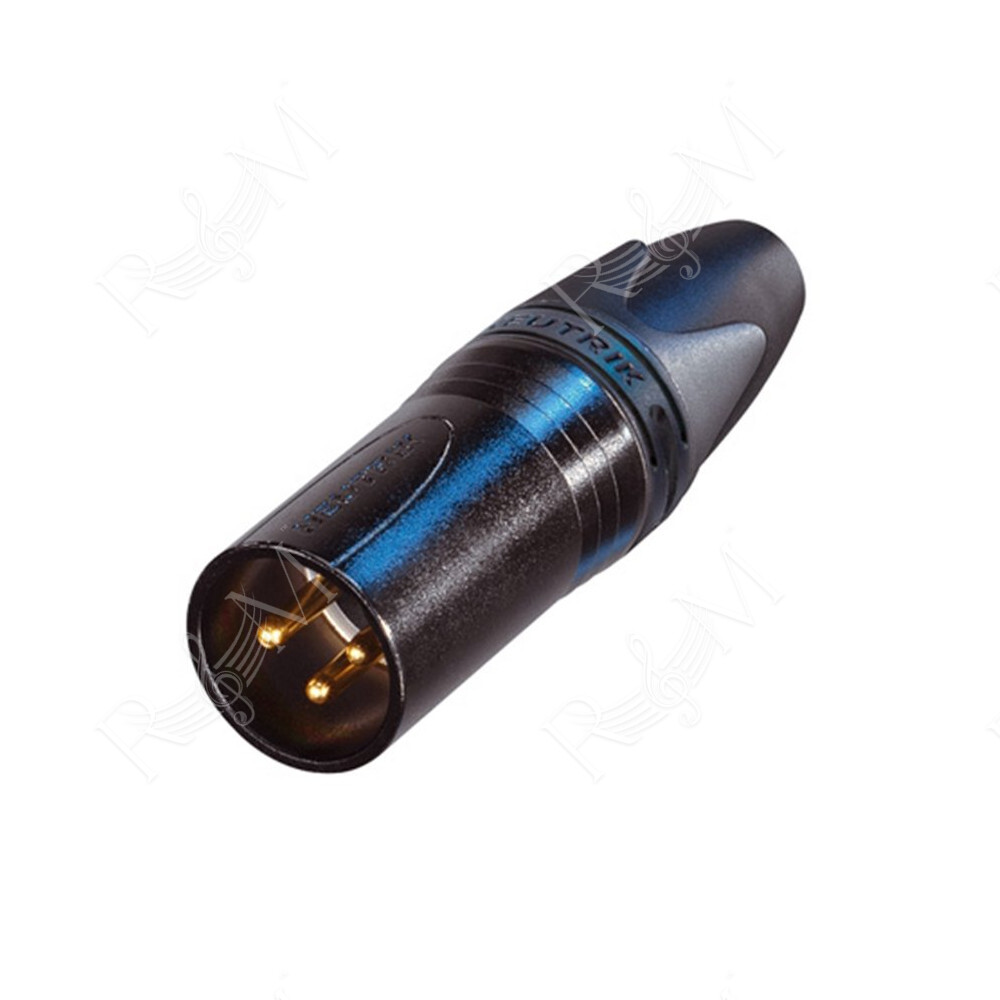 NC/355 BG Cannon XLR 3 Poli Maschio Nero Neutrik (NC3MXX-B)