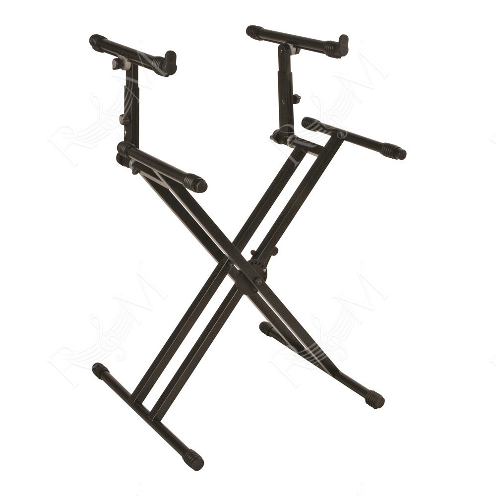 QL/742 Supporto Professionale per 2 Tastiere con Struttura "X" e Telaio Doppio