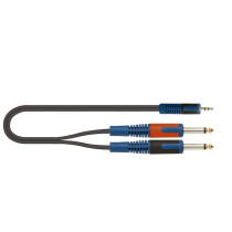 RKSA/140-1 Minijack TRS Stereo 3.5 / 2x Jack TS Mono 6.3 1 mt