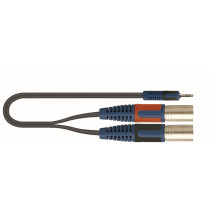 RKSA/192-5 Minijack TRS Stereo 3.5 / 2x Cannon XLR Maschio 5 mt