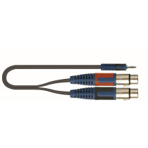 RKSA/194-3 Minijack TRS Stereo 3.5 / 2x Cannon XLR Femmina 3 mt