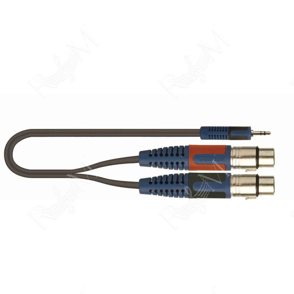 RKSA/194-3 Minijack TRS Stereo 3.5 / 2x Cannon XLR Femmina 3 mt