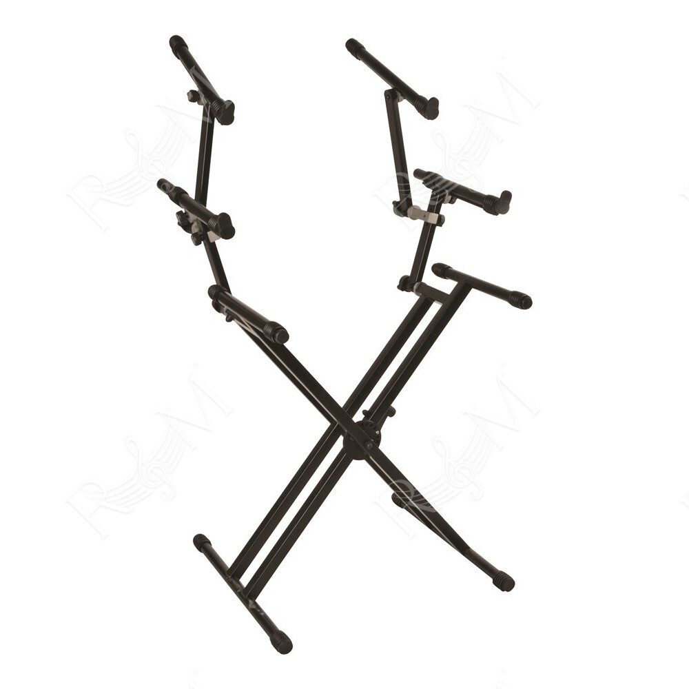 QL/723 Supporto Professionale per 3 Tastiere con Struttura "X" e Telaio Doppio