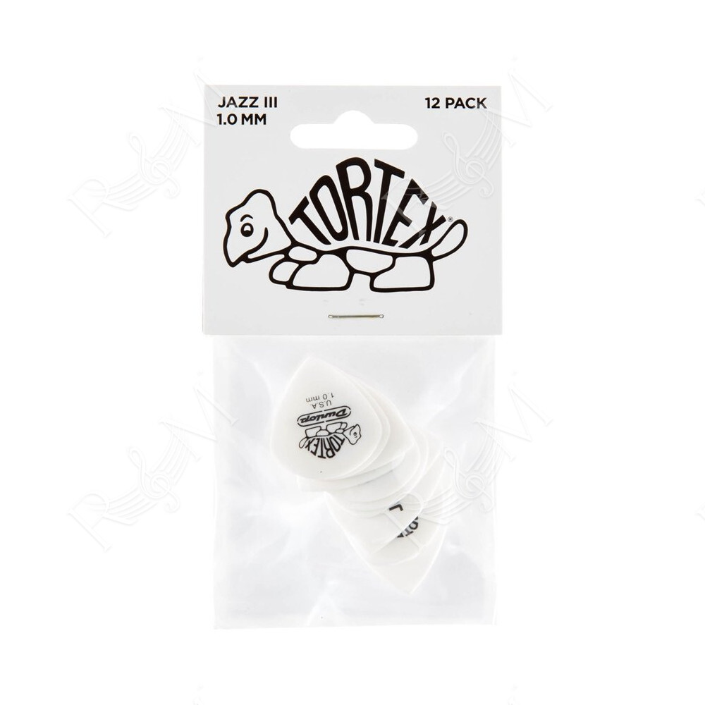 478P.100 TORTEX WHITE JAZZ III, 1.0 MM