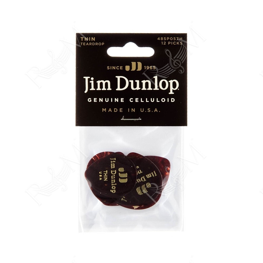 485P-05TH Celluloid Teardrop, Shell Thin Player's Pack/12