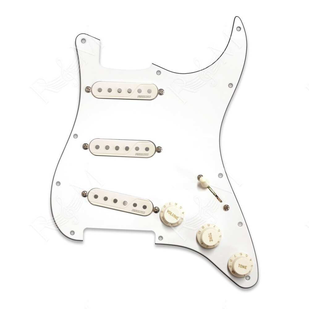 Fluence Loaded Pickguard Strat 3 Single Width White (PRF-STR-WPG)