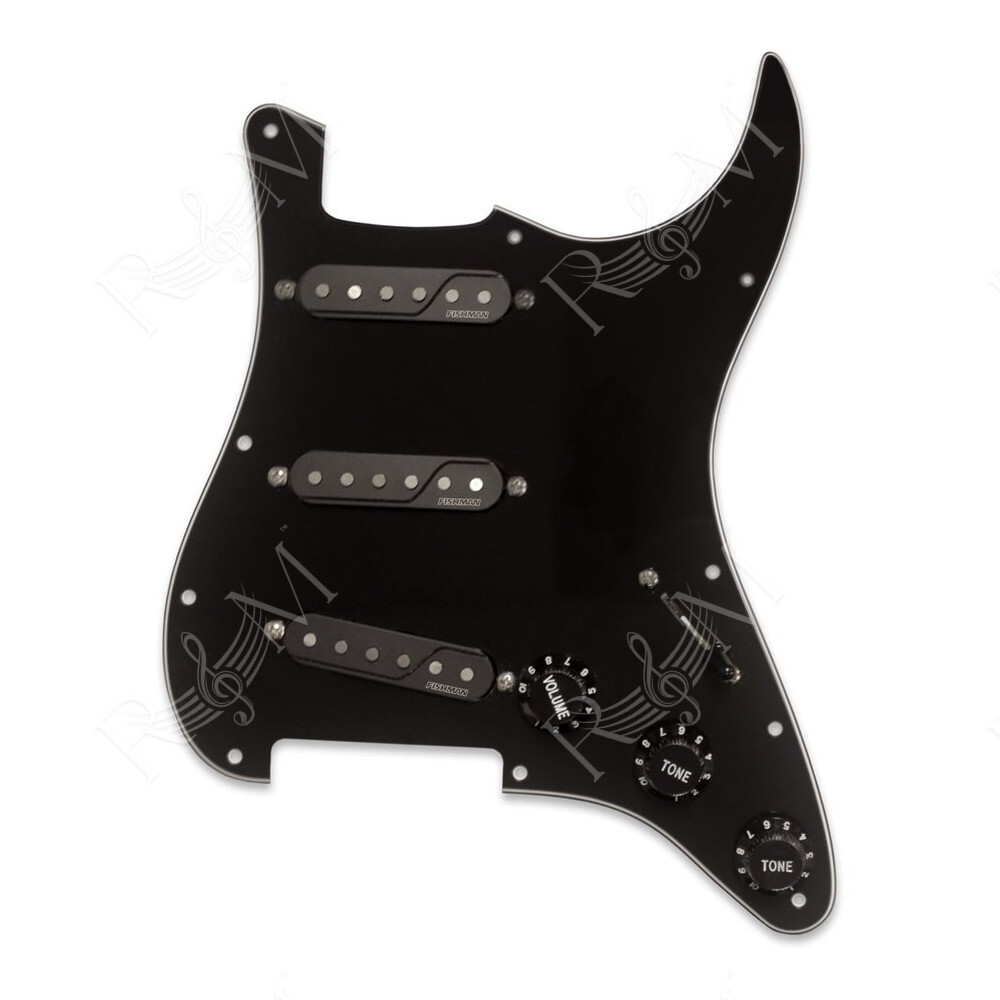 Fluence Loaded Pickguard Strat 3 Single Width Black (PRF-STR-BPG)