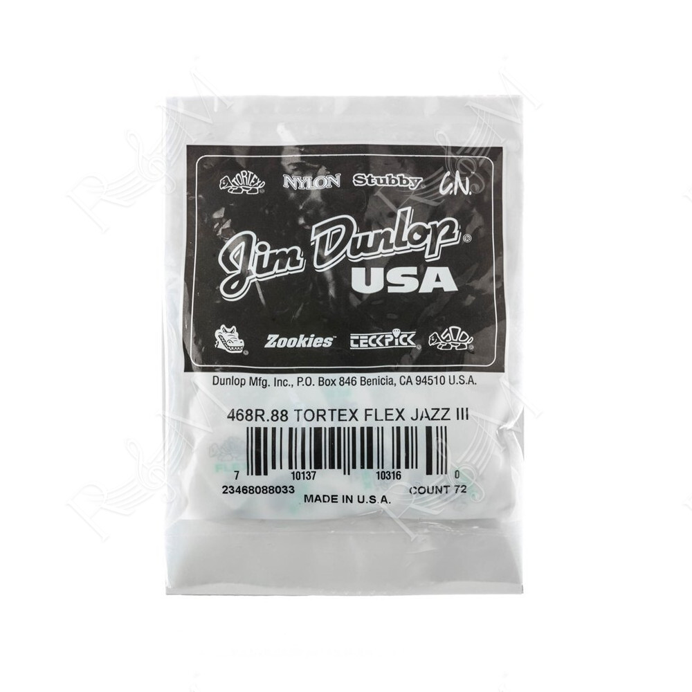 468R.88 Tortex Flex Jazz III .88mm bag/72