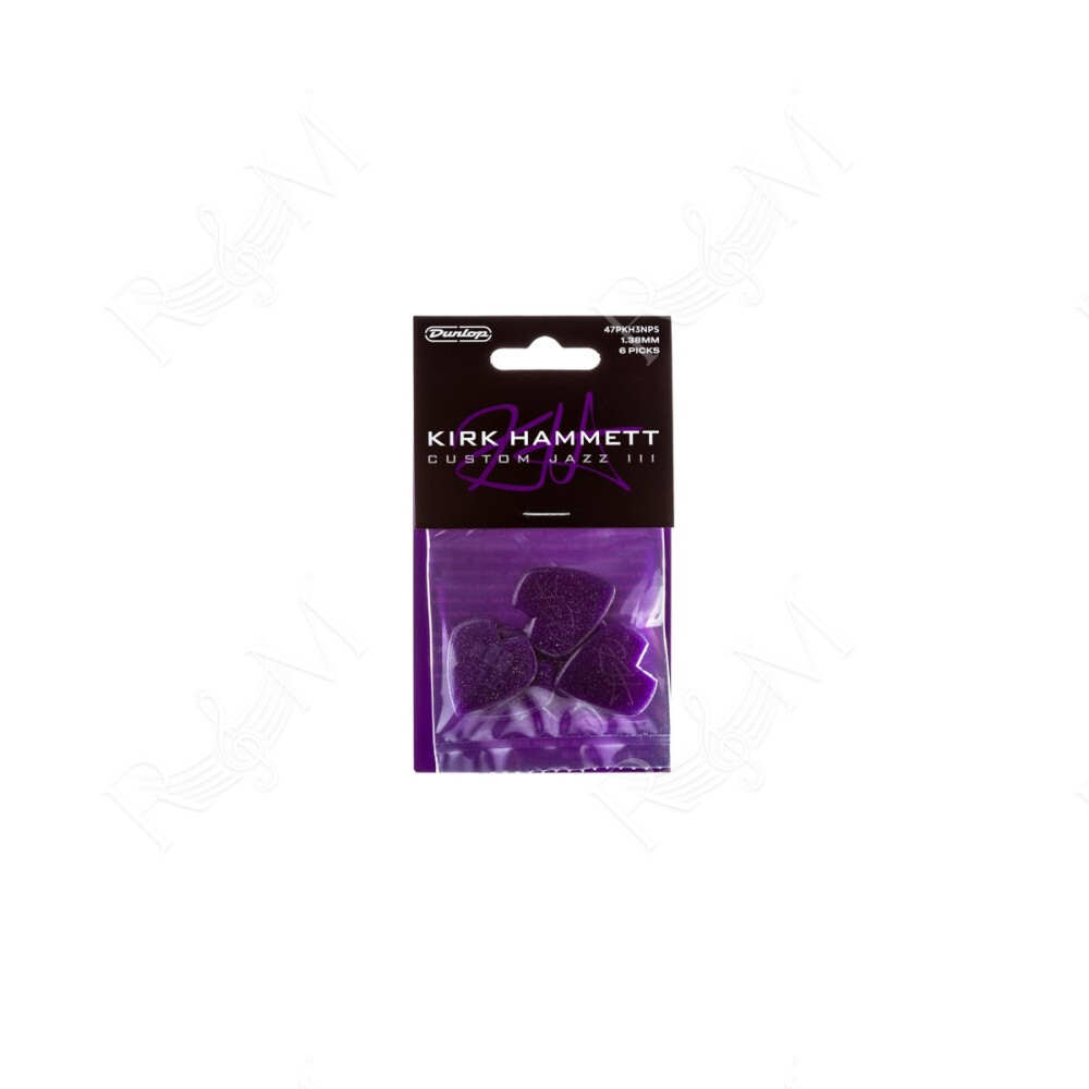 47PKH3NPS Kirk Hammett Purple Sparkle Jazz III Player's Pack/6