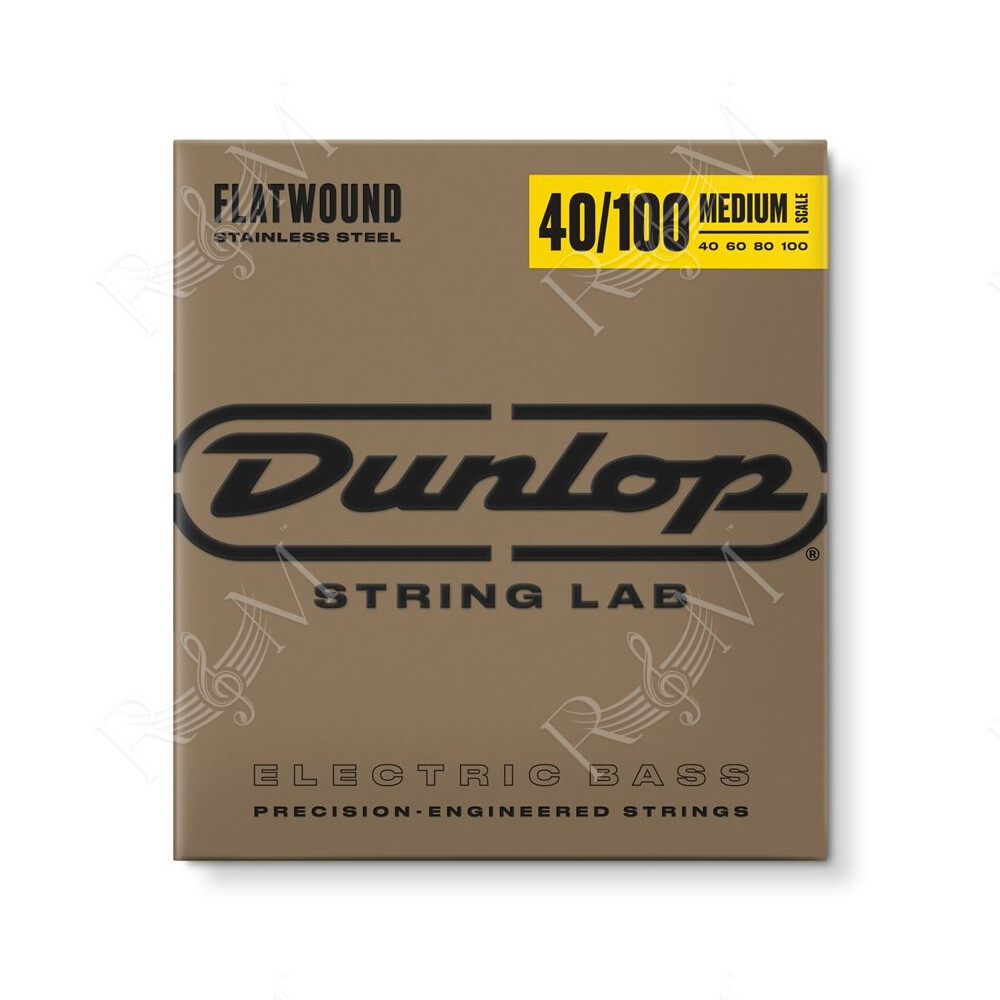 DBFS40100M Corde basso Flatwound Light Scala media Set/4