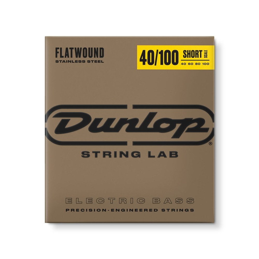DBFS40100S Corde basso Flatwound Light Scala corta Set/4