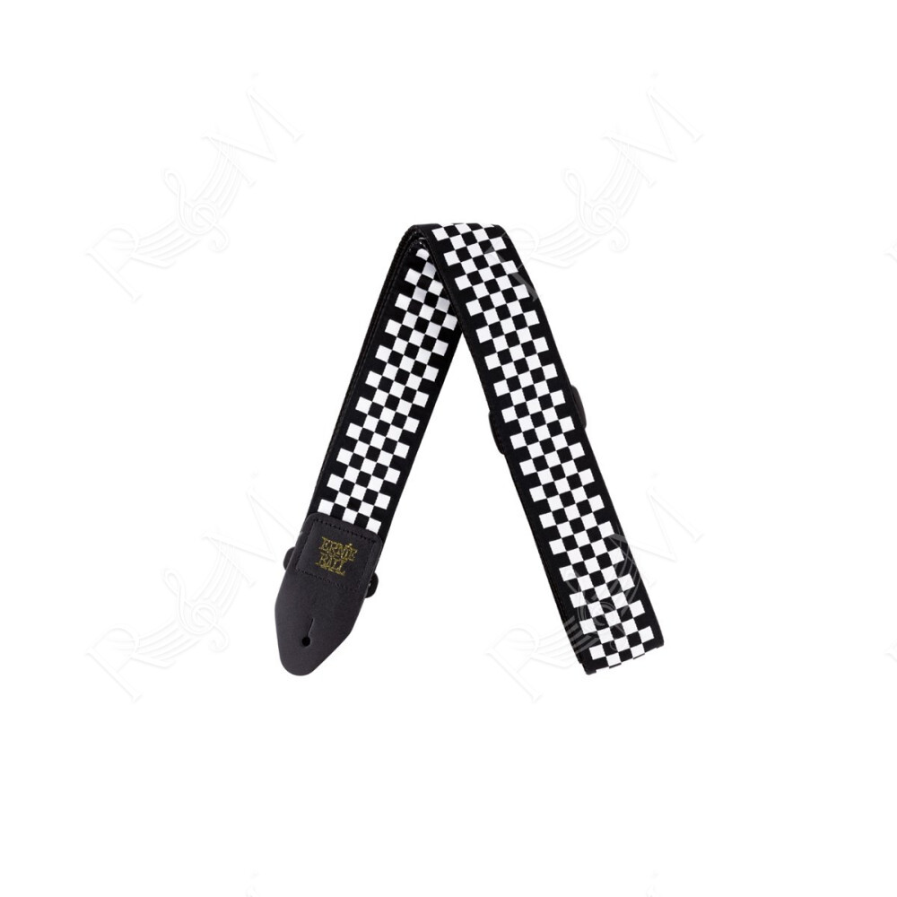 4149 Tracolla Black and White Checkered Jacquard