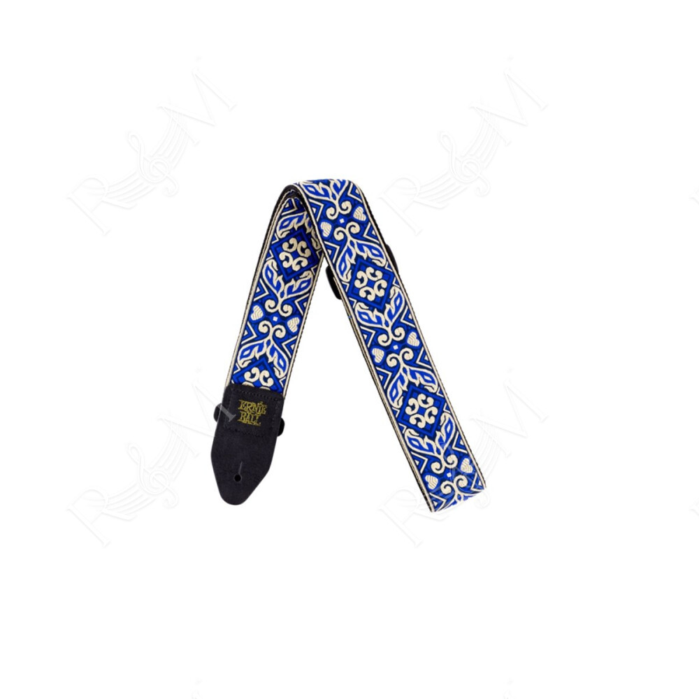 4165 Tracolla Tribal Blue Jacquard
