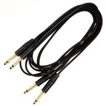 JUST/KEY-2 Cavo 2x Jack 6.3 TS Mono / 2x Jack 6.3 TS Mono 2 mt