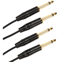 JUST/KEY-3 Cavo 2x Jack 6.3 TS Mono / 2x Jack 6.3 TS Mono 3 mt