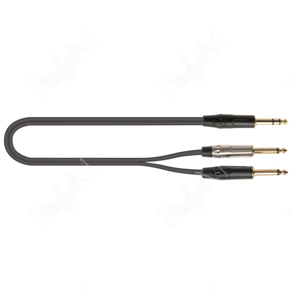 JUST/JS2JM-2 Cavo Jack 6.3 TRS Stereo / 2x Jack 6.3 TS Mono 2 mt