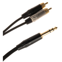 JUST/JS2RCA-1 Cavo Jack 6.3 TRS Stereo / 2x Spina Phono RCA 1 mt
