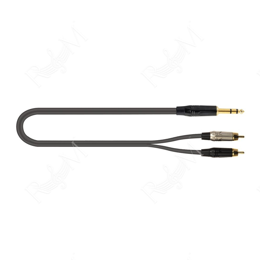 JUST/JS2RCA-3 Cavo Jack 6.3 TRS Stereo / 2x Spina Phono RCA 3 mt