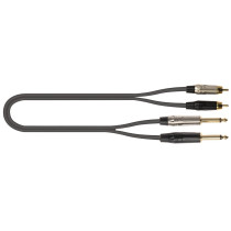 JUST/2RCA2J-2 Cavo 2x Jack 6.3 TS Mono / 2x Spina Phono RCA 2 mt