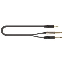 JUST/J352J-2 Cavo Minijack 3.5 TRS Stereo / 2x Jack 6.3 TS Mono 2 mt