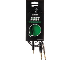 JUST/J352J-2 Cavo Minijack 3.5 TRS Stereo / 2x Jack 6.3 TS Mono 2 mt