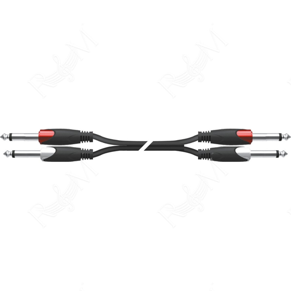 SX/275-5K Cavo 2x Jack 6.3 TS Mono / 2x Jack 6.3 TS Mono 5 mt