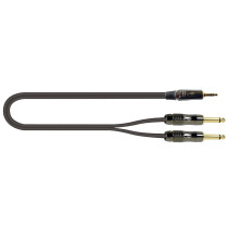 ITST/J352J-2 Cavo Minijack 3.5 TRS Stereo / 2x Jack 6.3 TS Mono 2 mt