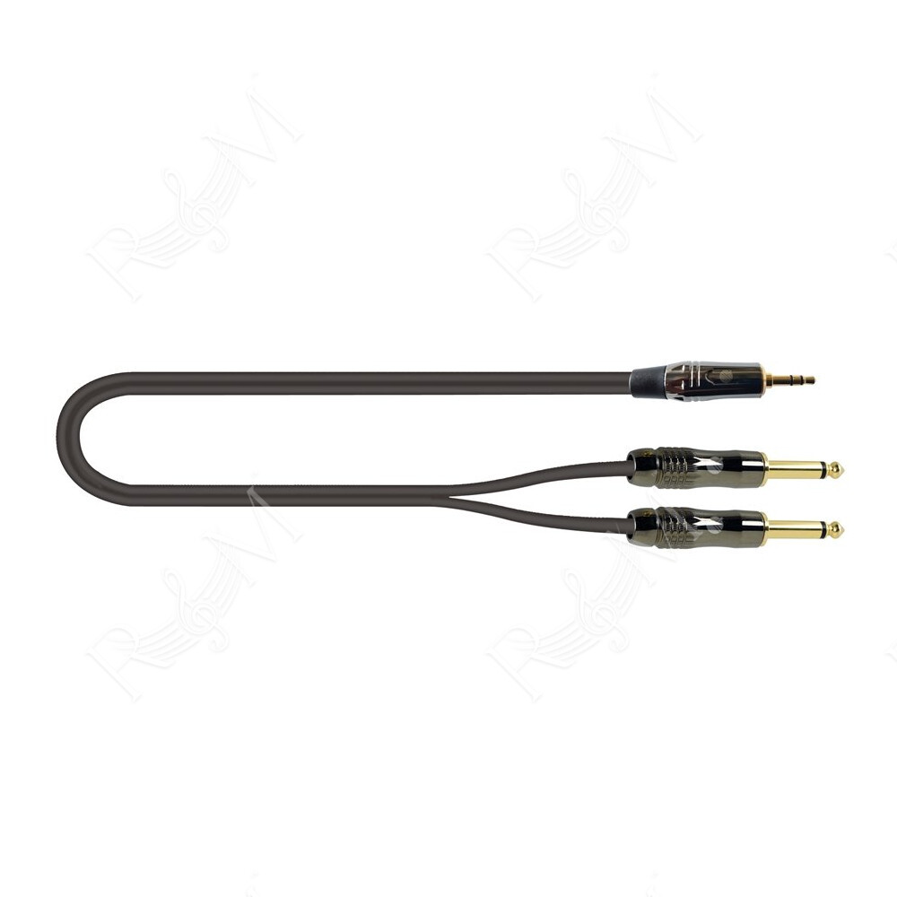 ITST/J352J-3 Cavo Minijack 3.5 TRS Stereo / 2x Jack 6.3 TS Mono 3 mt