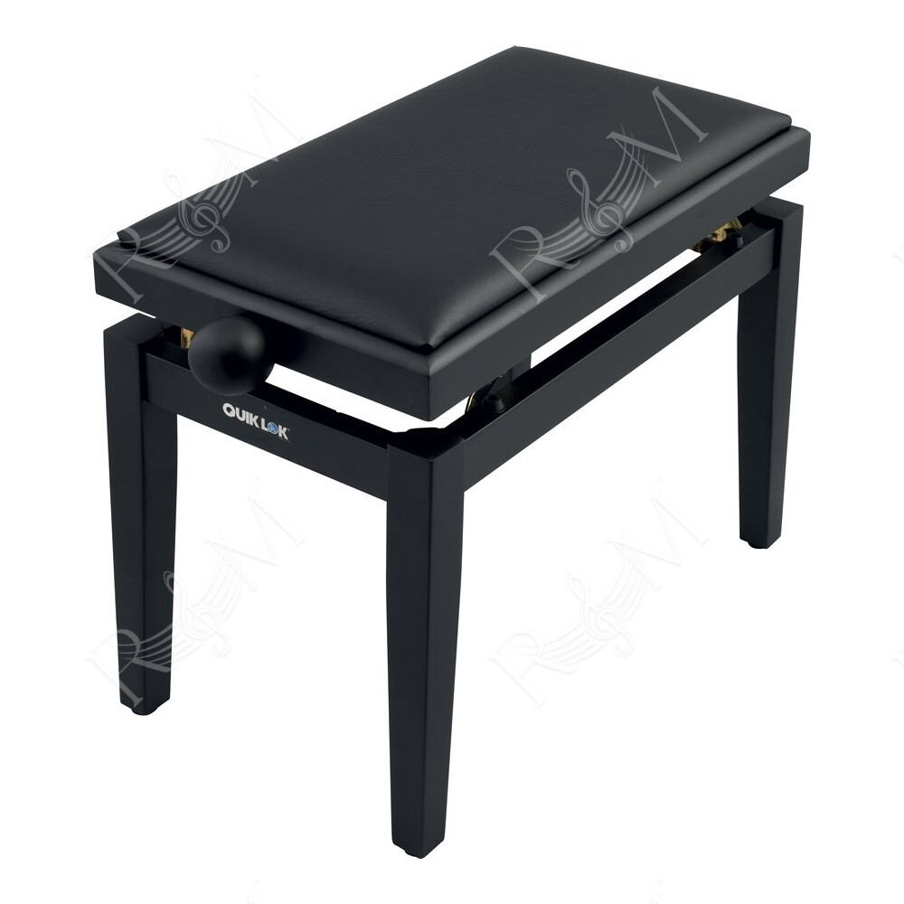 PB/100 BK S Panca in Legno Nero Satinato per Pianoforte
