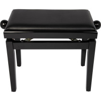 PB/100 BK L Panca in Legno Nero Lucido per Pianoforte