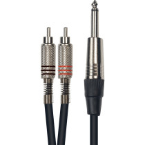 K02-3 Cavo Segnale 2x RCA maschio/Jack Mono 3 m
