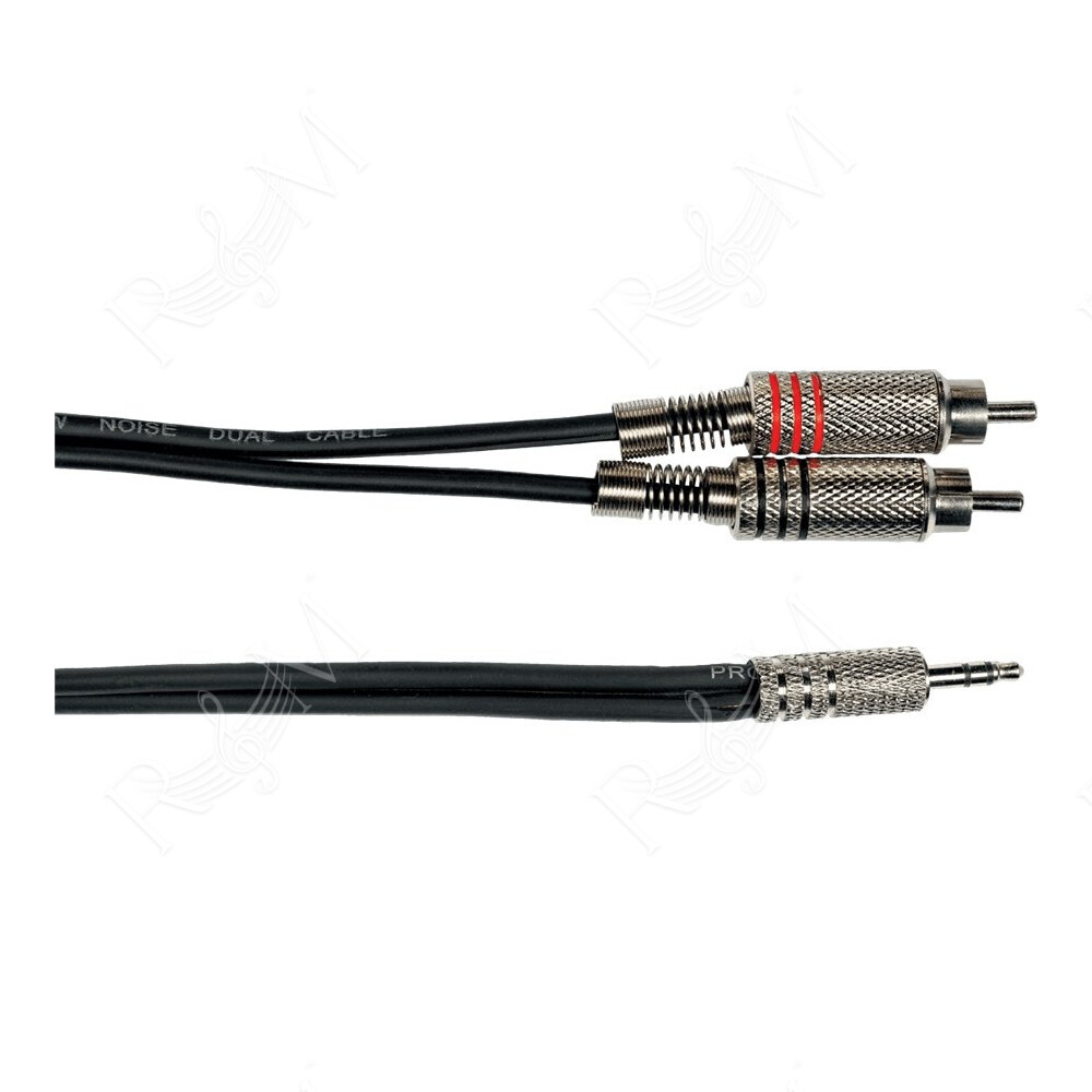 K06M-3 Cavo Segnale 2x RCA maschio/Mini Jack Stereo 3 m