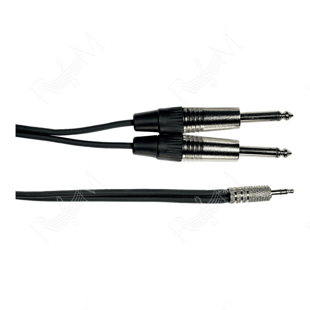 K07M-3 Cavo Segnale 2x Jack Mono/Mini Jack Stereo 3 m