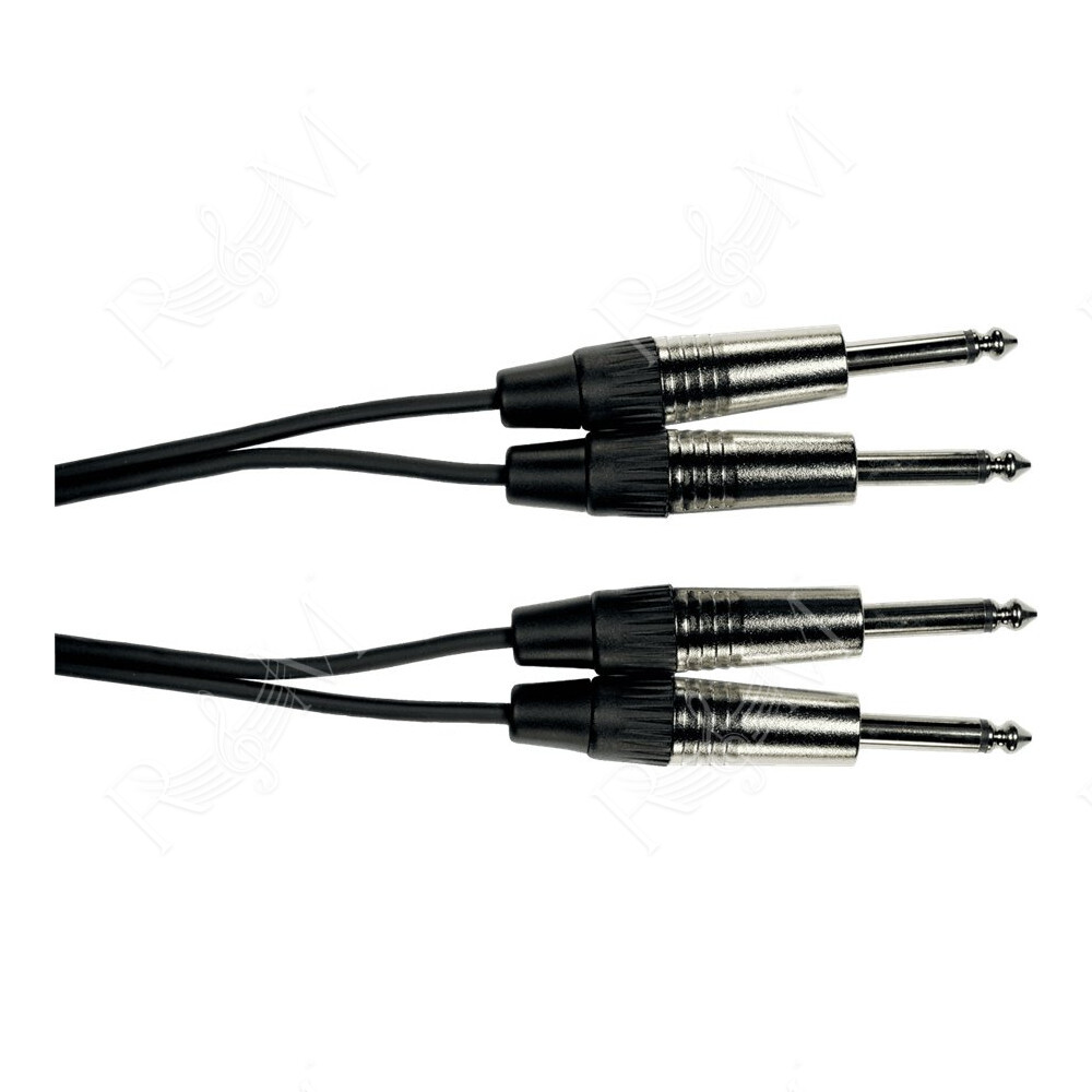 K08-3 Cavo Segnale 2x Jack Mono/2x Jack Mono 3 m