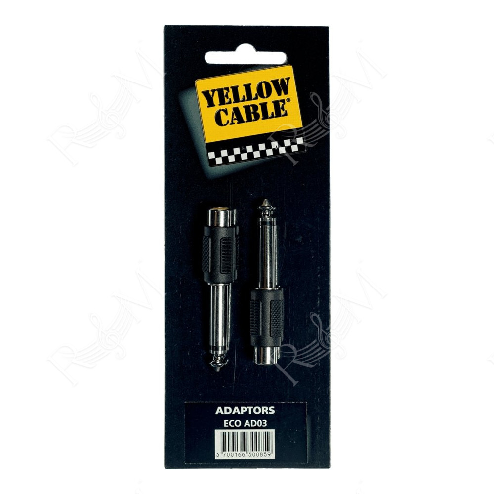 AD03 Adattatore Jack Mono Maschio/RCA Femmina 2 Pcs