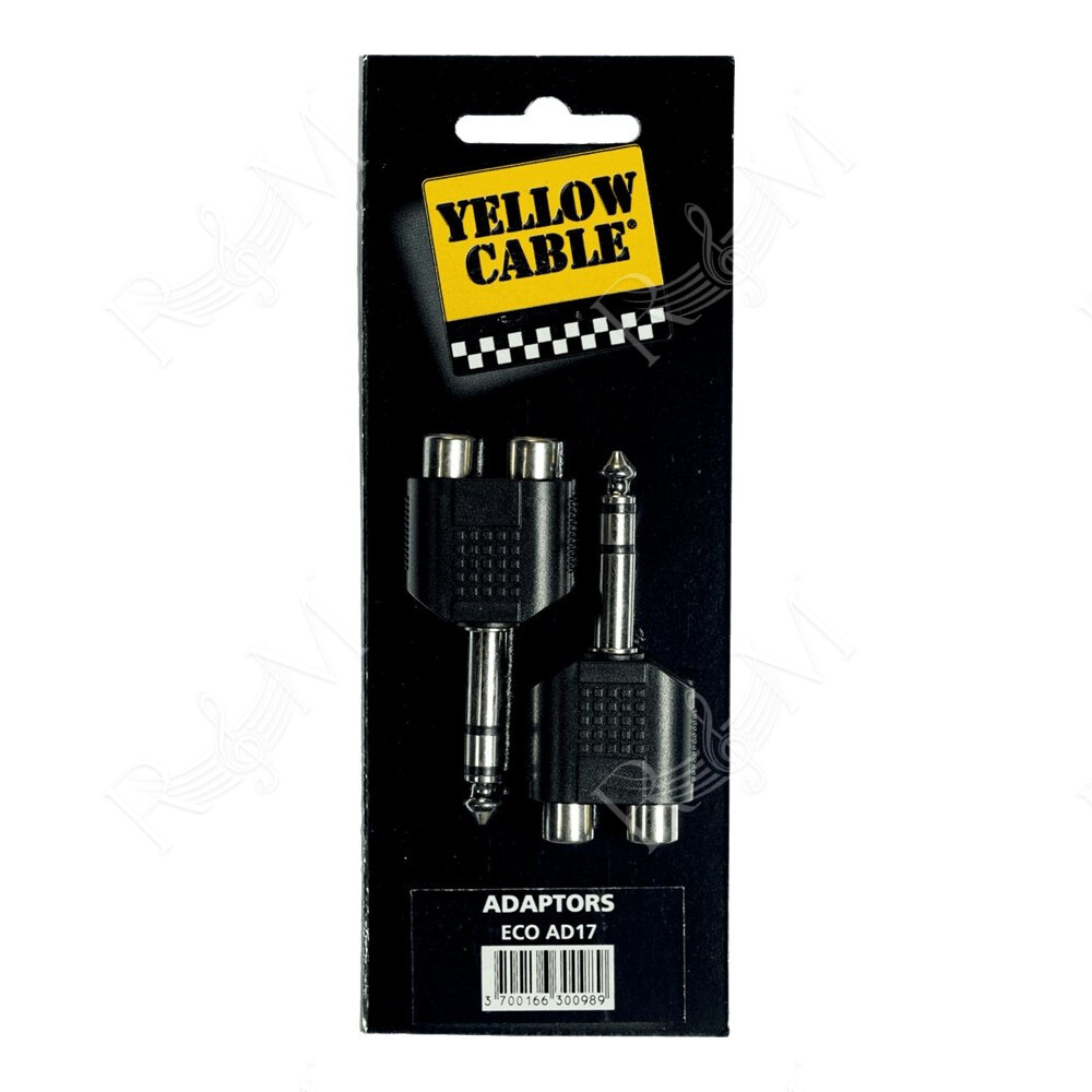 AD17 Adattatore Jack TRS Maschio/2x RCA Femmina 2 Pcs