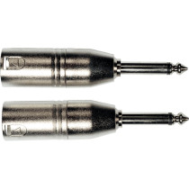 AD25 Adattatore Jack Mono Maschio/XLR Maschio 2 Pcs