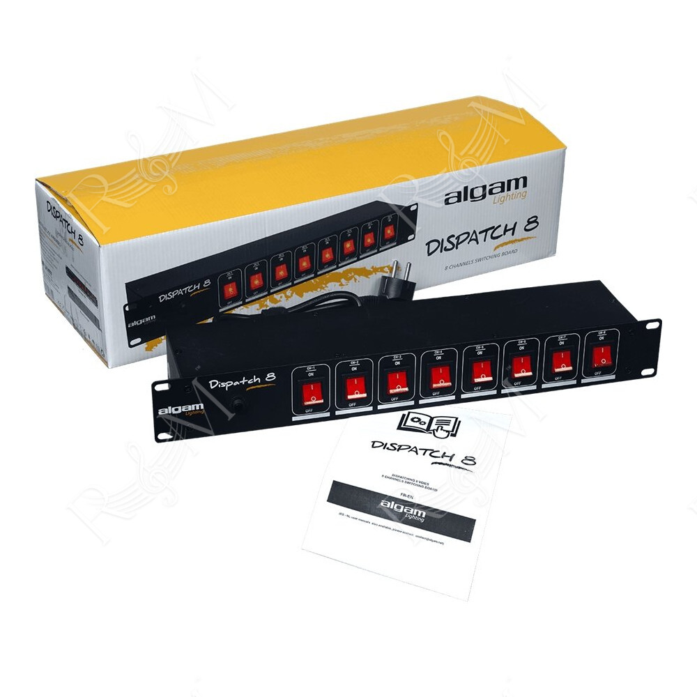 DISPATCH-8 Multipresa 8 Posti da Rack con Interruttori Individuali