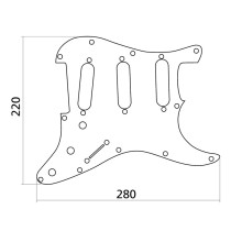 EZ1100W Battipenna 3 Strati Stratocaster® Style Bianco