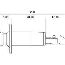 EZ1390C Bottone Tracolla Presa Jack Cromato