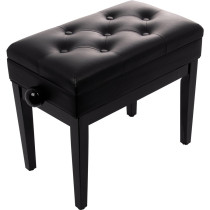 PB/106 BK L Panca in Legno Nero Lucido per Pianoforte