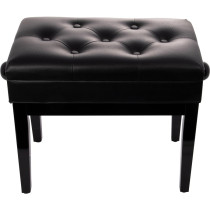 PB/106 BK L Panca in Legno Nero Lucido per Pianoforte