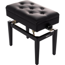 PB/106 BK L Panca in Legno Nero Lucido per Pianoforte