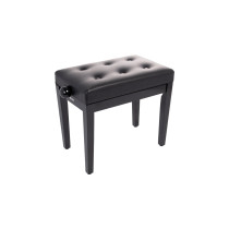 PB/105 BK L Panca in Legno Nero Lucido per Pianoforte
