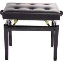 PB/105 BK L Panca in Legno Nero Lucido per Pianoforte