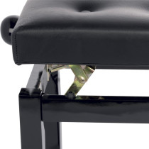 PB/105 BK L Panca in Legno Nero Lucido per Pianoforte