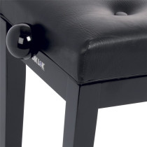 PB/105 BK L Panca in Legno Nero Lucido per Pianoforte
