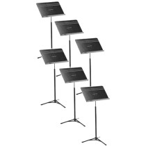 5206 Leggio da Orchestra Nero Pieghevole Set da 6