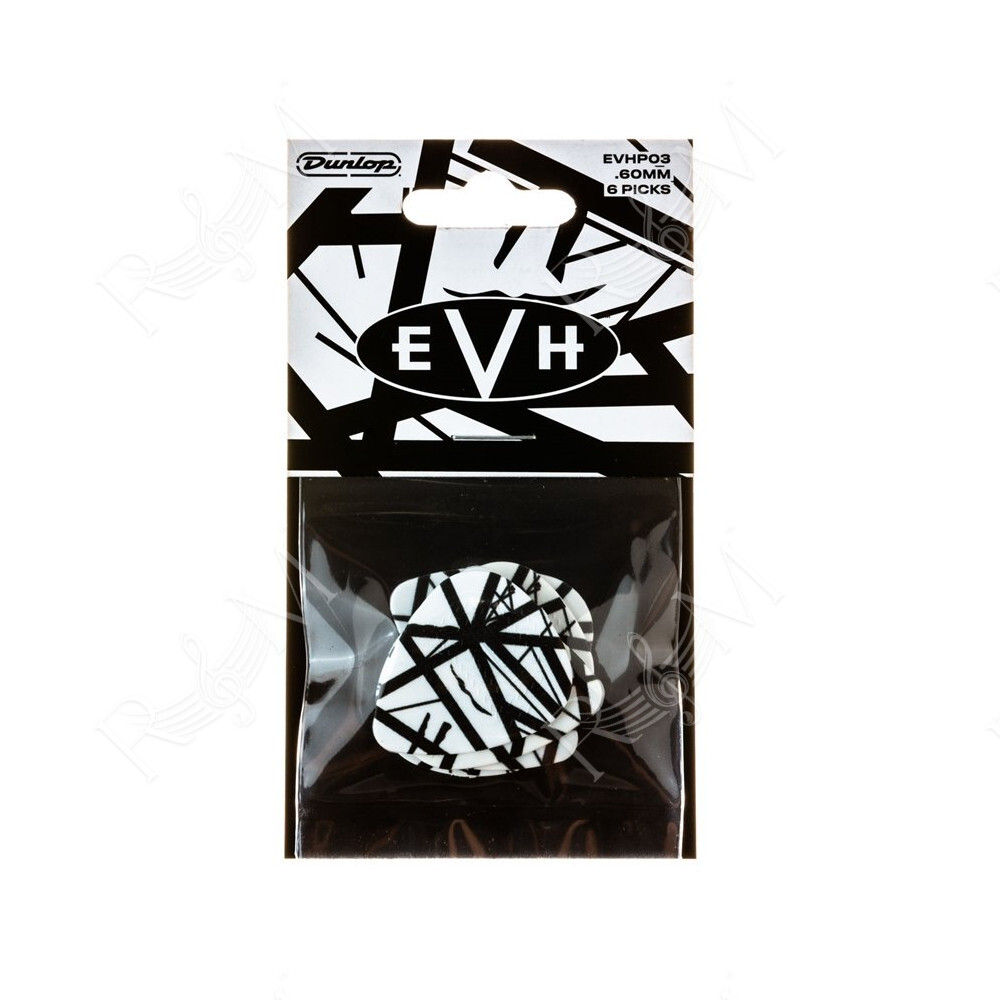 EVHP03 EVH Max Grip White With Black Stripes 0.60 mm Pack/6